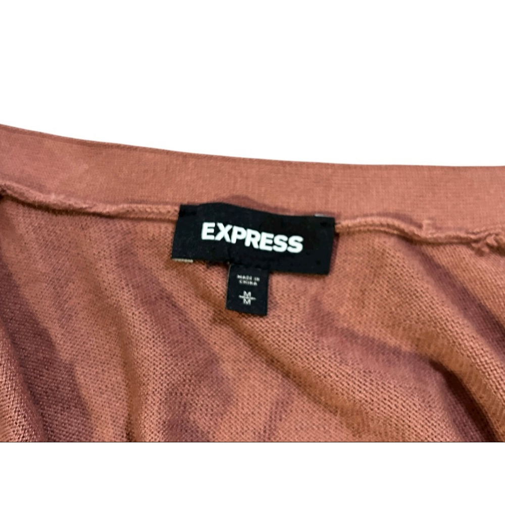 EXPRESS Mauve Pink Cardigan Sweater M - Picture 2 of 4